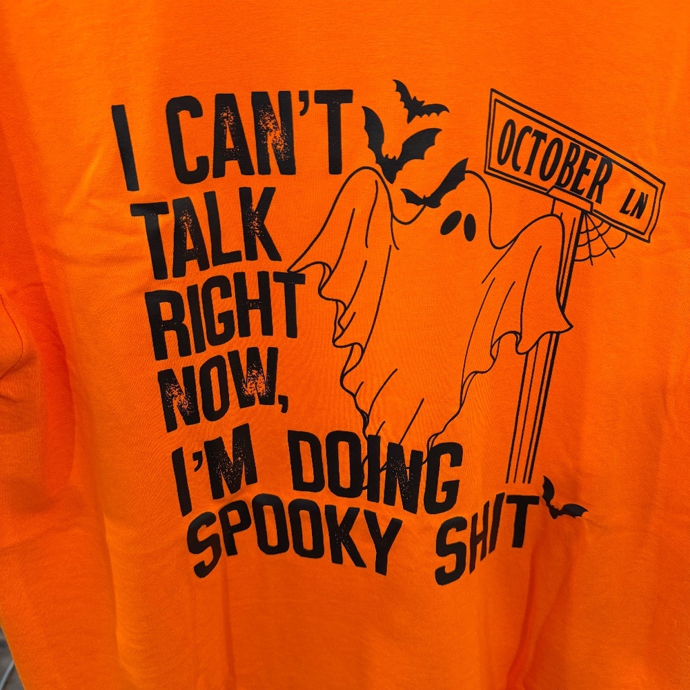 Can't talk doing spooky T-shirt